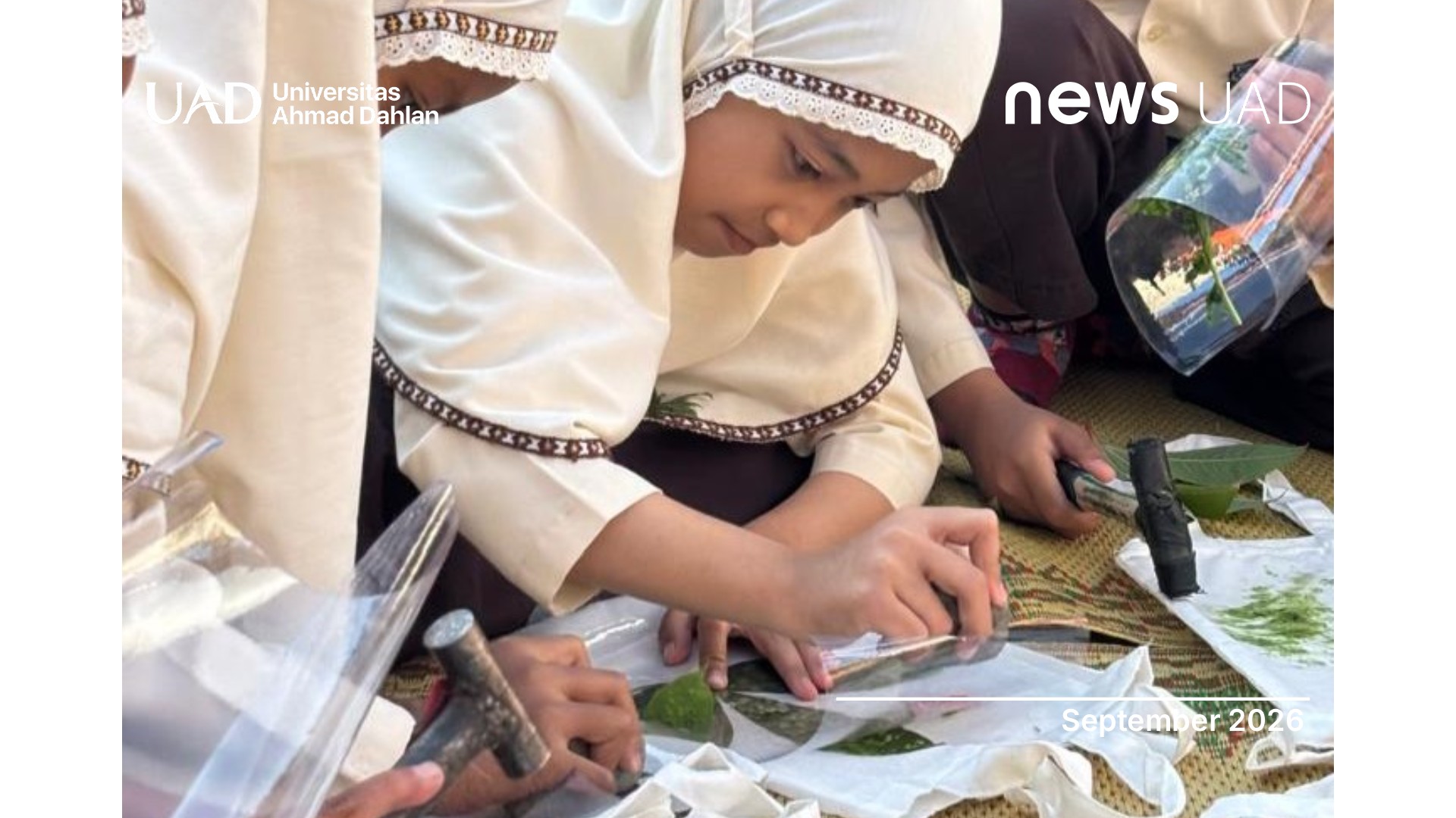 KKN UAD Edukasi Siswa SD Muhammadiyah Balerante Buat Ecoprint